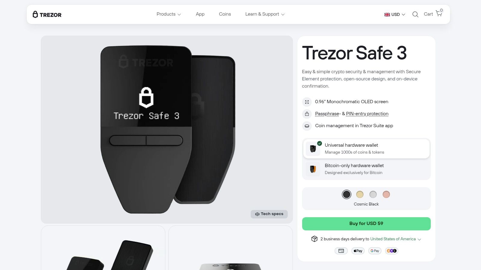 Trezor Safe 3
