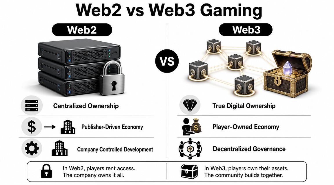 Web2 vs Web3 Gaming A Shift from Servers to Sovereignty