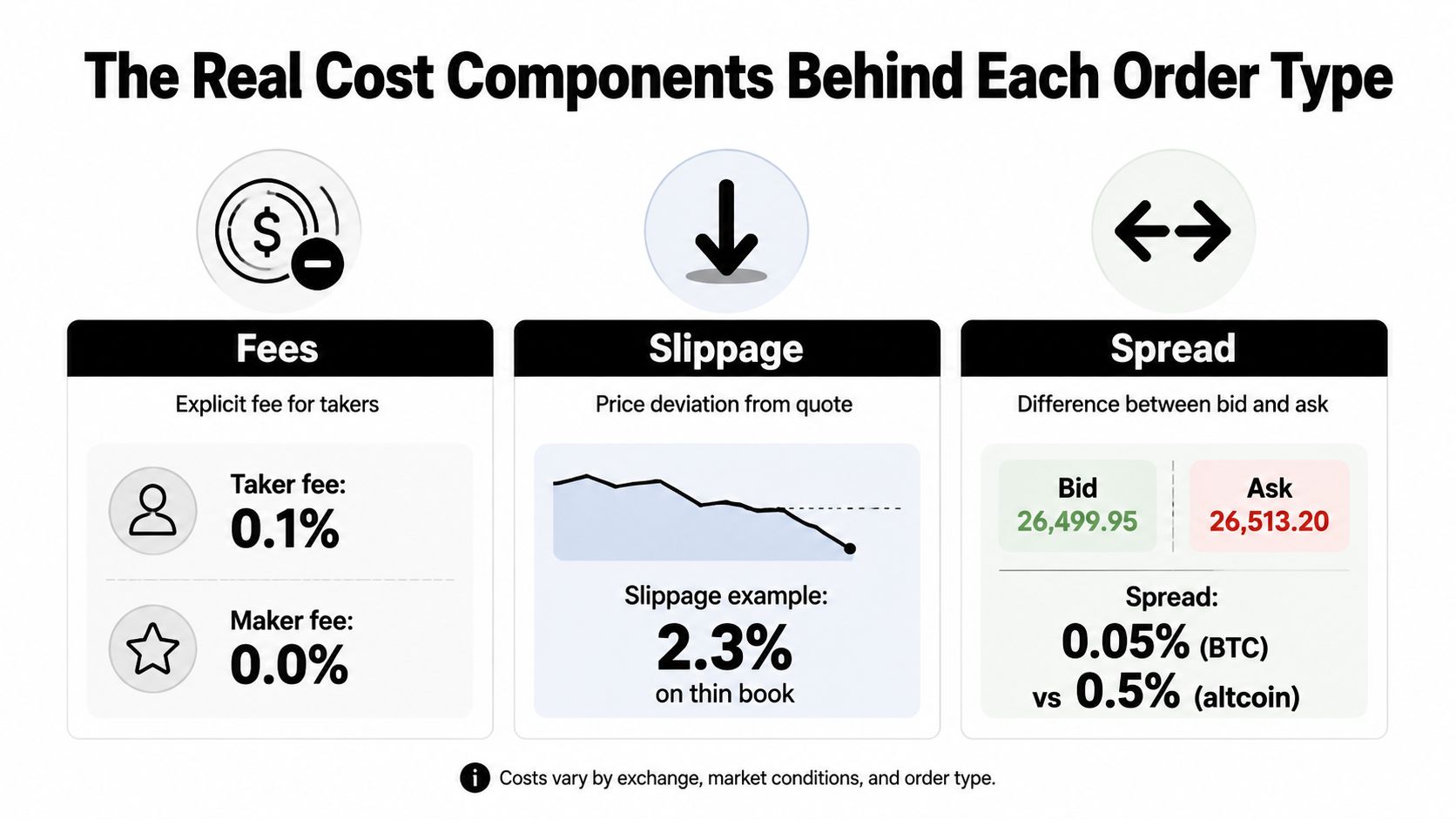 The Real Cost Components Behind Each Order Type